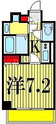 ル・レーブ押上 1Kの間取図画像