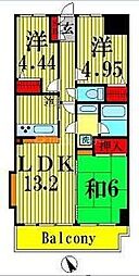 サンリヴァ隅田 3LDKの間取図画像