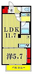 ハイズヴィガースミダ 1LDKの間取図画像