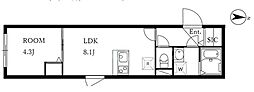 墨田区横川4丁目マンション 1LDKの間取図画像
