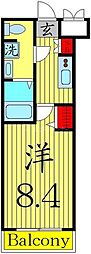 アイルプレミアム向島 1Kの間取図画像