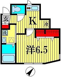 KTアークス 1Kの間取図画像