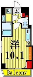 ゲートフィールド浅草東駒形 ワンルームの間取図画像