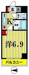 HF亀戸レジデンス 1Kの間取図画像