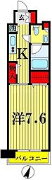 ニューシティアパートメンツ亀戸 1Kの間取図画像