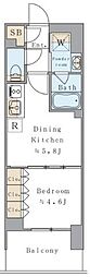 Brilliaist両国 1DKの間取図画像