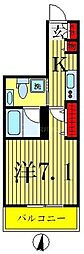 ニューシティアパートメンツ亀戸 1Kの間取図画像