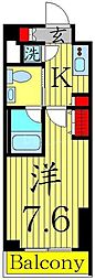 ドルチェ東京押上ツインズ壱番館 1Kの間取図画像
