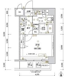 ARCOBALENOKAMEIDO 1Kの間取図画像