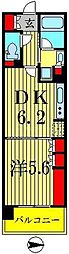 フルーヴ押上 1DKの間取図画像