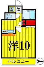 レニエ・ラ・ヴェルトゥ 1Kの間取図画像