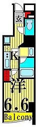 アルテシモコルソ 1Kの間取図画像