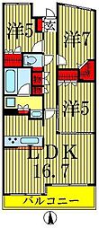フルーヴ押上 3LDKの間取図画像