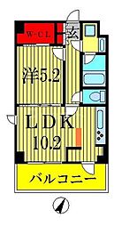CASSIA押上 1LDKの間取図画像
