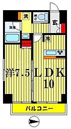 リオヴェジュル 1LDKの間取図画像