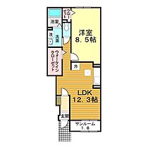 山口県下関市豊浦町大字川棚11577-17（賃貸アパート1LDK・1階・50.44㎡） その2