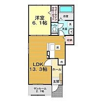 山口県下関市菊川町大字田部219-1（賃貸アパート1LDK・1階・50.01㎡） その2