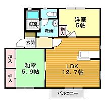 山口県下関市山の田西町1-14（賃貸アパート2LDK・2階・53.32㎡） その2