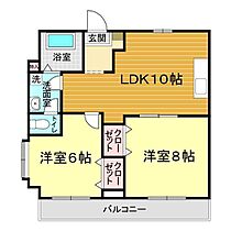 ウェルタウンみわ　1号館 101 ｜ 山口県下関市一の宮町4丁目11-8（賃貸マンション2LDK・1階・52.00㎡） その2