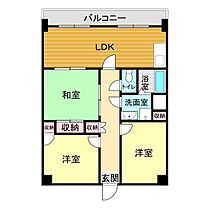 ヒルサイドコートII棟 302 ｜ 山口県下関市貴船町4丁目8番16号（賃貸マンション3LDK・3階・71.28㎡） その2