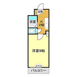 グランドヒルズF-1 1Kの間取図画像