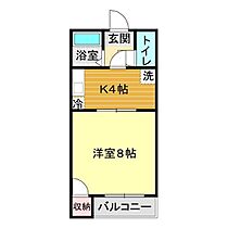 アモール新垢田I 203 ｜ 山口県下関市新垢田北町5-13（賃貸アパート1K・2階・24.70㎡） その2