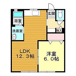 シャーメゾンペリート 1LDKの間取図画像