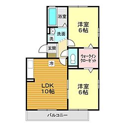 エントピアB 2LDKの間取図画像