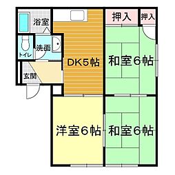 ロザージュ8T 3DKの間取図画像