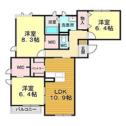 シャーメゾン・イーハトーヴ 3LDKの間取図画像