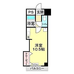 ウエルスひかりケ丘3 ワンルームの間取図画像