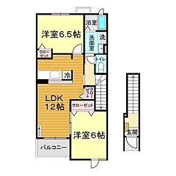 グレイス2U 2LDKの間取図画像