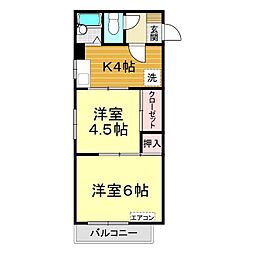 アヤラギFTビル 1DKの間取図画像