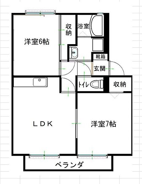 メゾン本山2号地(Wi-Fi) ｜香川県三豊市豊中町本山甲(賃貸アパート2LDK・2階・52.84㎡)の写真 その2