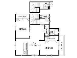 HideCourt3 2LDKの間取図画像