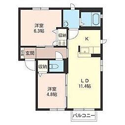 間取図画像 2LDK