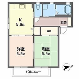 ファミールプラザヴェルデ 2Kの間取図画像