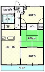 ルミエール稲葉 3LDKの間取図画像