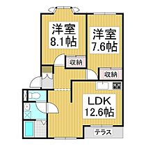 グランベル・ハウス  ｜ 長野県千曲市大字八幡（賃貸アパート2LDK・1階・61.20㎡） その2