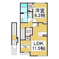 長野県千曲市大字新田（賃貸アパート1LDK・2階・50.96㎡） その2