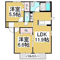 サンヴィレッジ　A棟  ｜ 長野県長野市広田（賃貸アパート2LDK・1階・54.57㎡） その2