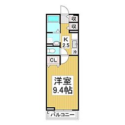 大-1 1Kの間取図画像