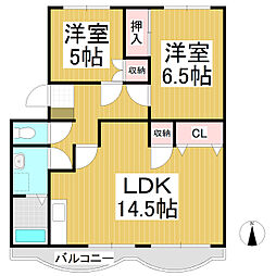 アドバンスアメニティー 2LDKの間取図画像