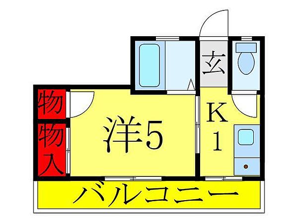 渡邊ビル 401｜東京都北区豊島3丁目(賃貸マンション1K・4階・19.42㎡)の写真 その2