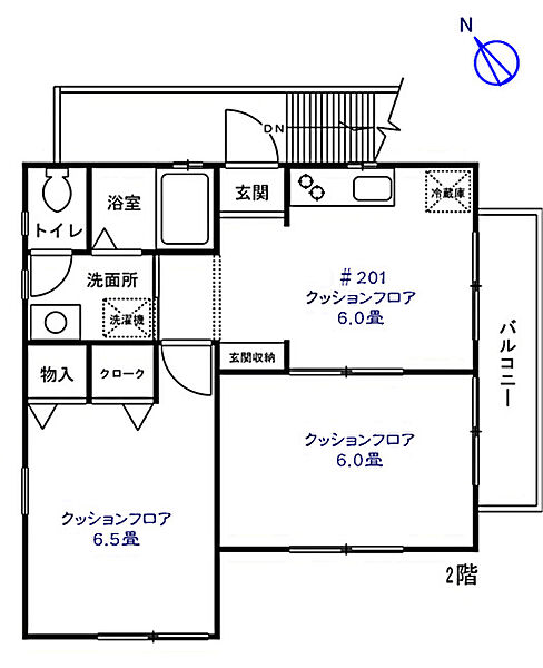 シュティーア千川 201｜東京都豊島区千早4丁目(賃貸アパート2LDK・2階・41.40㎡)の写真 その2