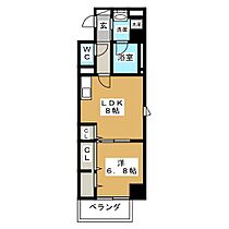 ディアコート白川  ｜ 愛知県名古屋市中区栄２丁目（賃貸マンション1LDK・6階・41.13㎡） その2