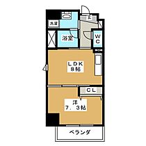 ディアコート白川  ｜ 愛知県名古屋市中区栄２丁目（賃貸マンション1LDK・10階・40.07㎡） その2