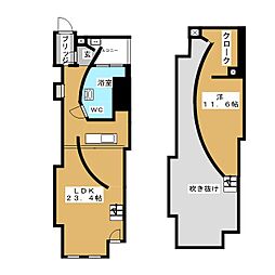 アークピュアモリロン 1LDKの間取図画像