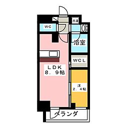 ハーモニーレジデンス名古屋EAST 1LDKの間取図画像