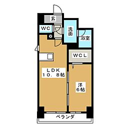 ル・セルクル 1LDKの間取図画像
